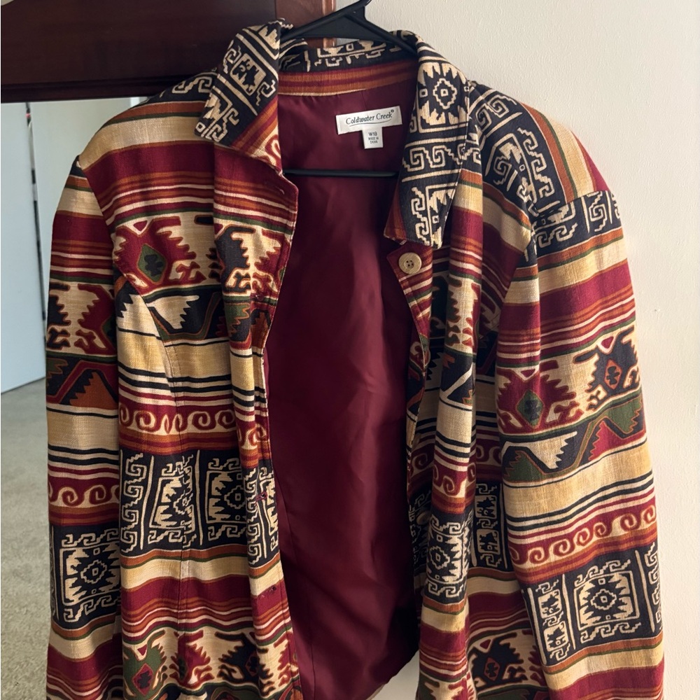 Vintage Colorful Patterned Jacket by Coldwater Creek